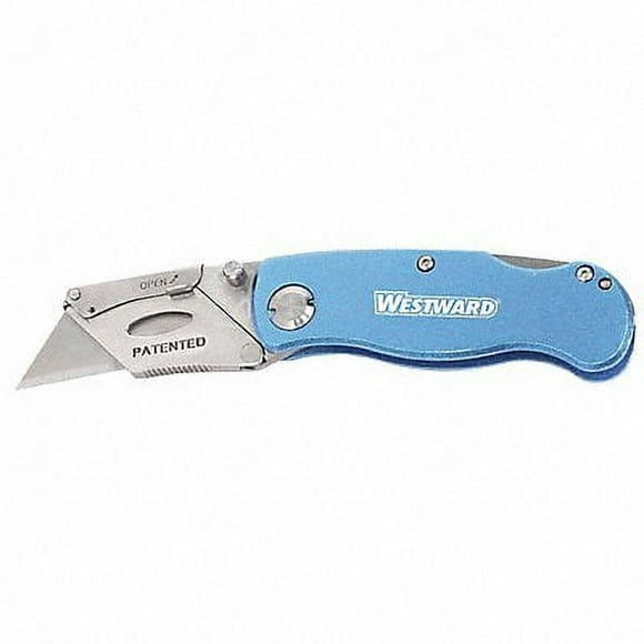 Westward Folding Knife,6 In,Clip Blade,Blue  1YJD6