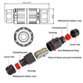 thumbnail image 4 of Conector de caja de conexiones impermeable IP68 de 3 pines, 4 piezas, andefu, 4 of 7