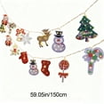 thumbnail image 3 of LED Christmas String Lights with Iron Santa Snowman Figures, Indoor Outdoor Decorative Lights for Tree and Party, Festive Ambiance Lighting(A), 3 of 7