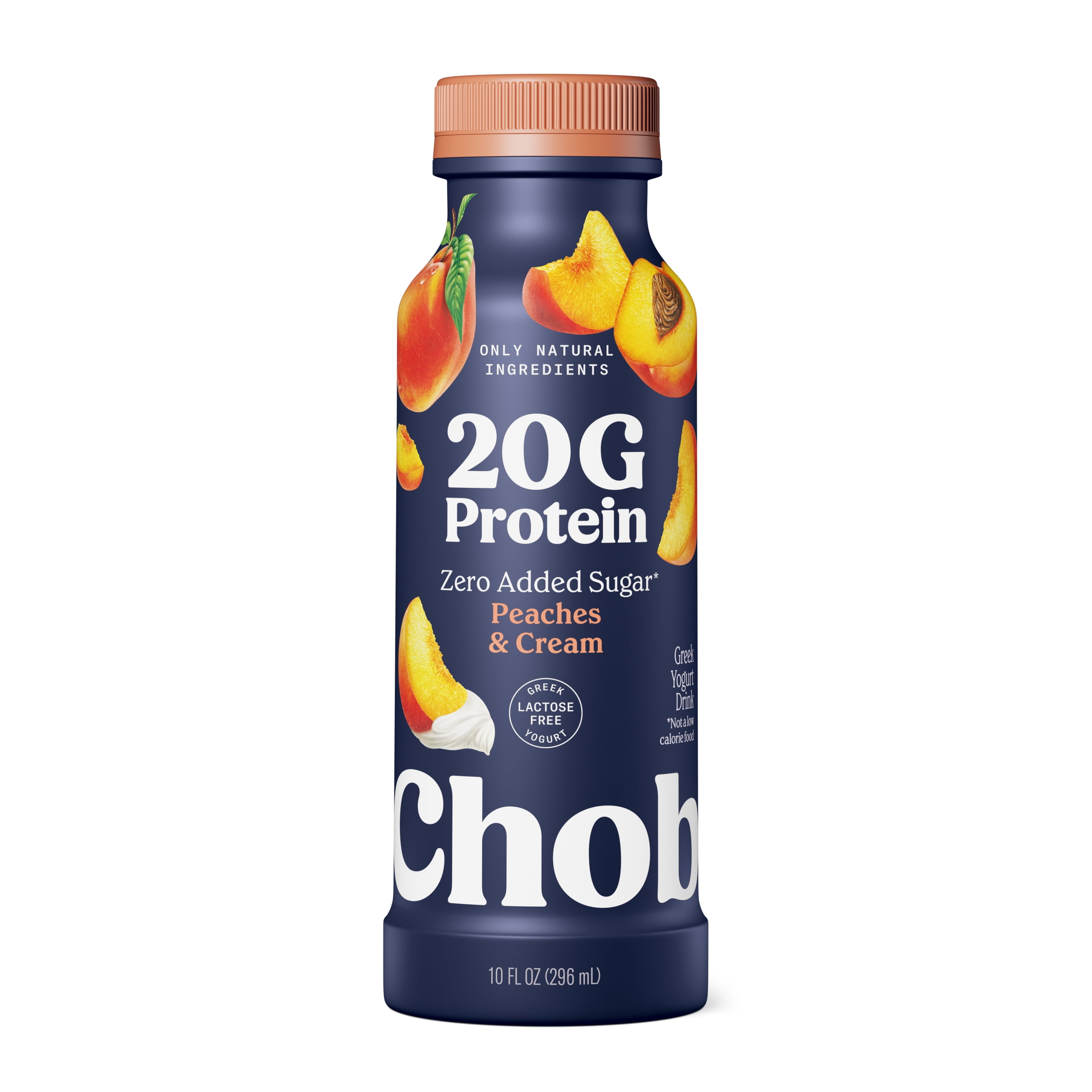 Chobani 20G Protein Low-Fat Greek Yogurt Drink Peaches and Cream 10 fl oz Bottle