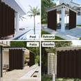thumbnail image 4 of Easy-Going Outdoor Curtains for Patio Waterproof Cabana Grommet Curtain Panel, Chocolate, 100 x 84 inch, One Panel, 4 of 7