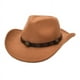 thumbnail image 5 of Sombrero de lana étnico, sombrero de pareja para hombres y mujeres europeos y americanos, sombrero de copa de mezclilla occidental de lana, moda, 5 of 6