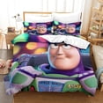 thumbnail image 3 of Buzz Lightyear Duvet Cover Set Single Peach Bedding Set Kid Bedding Set Girl Comforter Anime Characters Cover Quilt Cover Bedding Reversible Soft Bedspread Cover Room Decor, 3 of 5