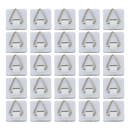 

50pcs Wall-mounted Photo Frame Display Hooks Punch-free Triangle Hooks (White)