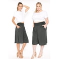 thumbnail image 2 of Stretch Is Comfort Women's and Plus Size Stretch (Rayon) Cropped Gaucho with Pockets| Small- 5x, 2 of 6