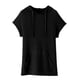thumbnail image 4 of Fiudx Ofertas de La Semana Blusas de Manga Corta con Capucha y Bolsillos de Color Sólido Informal a La Moda para Mujer, 4 of 7