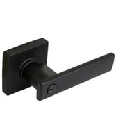 New Westwood Matte Black Keyed Entry Door Lever with Square Rose