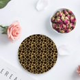 thumbnail image 4 of FMSHPON Leopard Print Set of 4 Round Coaster for Drinks, Absorbent Ceramic Stone Coasters Cup Mat with Cork Base for Home Kitchen Room Coffee Table Bar Decor, 4 of 6