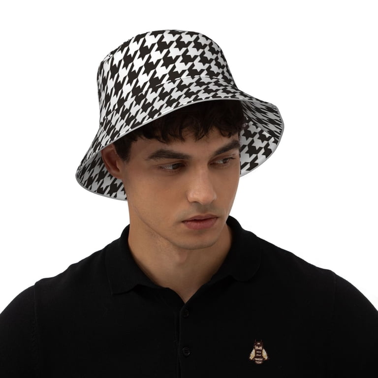Houndstooth Bucket Hat Morgan Bucket Hat in Houndstooth - Unisex | Borsalino Official main image 4