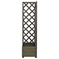 thumbnail image 5 of vidaXL Corner Trellis Planter Gray 15.7"x15.7"x59.1" Solid Firwood, 5 of 6