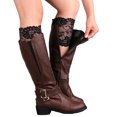 thumbnail image 1 of Trayknick Mode Femmes Filles Dentelle Fleur Extensible Poignets de Bottes Jambières Chaussettes, 1 of 13