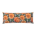 thumbnail image 2 of Body Pillow Cover, Autumn Pumpkins Gingham Body Pillow Cases with Zipper Soft Breathable Smooth Skin Friendly Long Pillow Case 20x60 inches, 1Pcs, 2 of 7