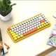 thumbnail image 2 of Injueey Lindo teclado retro inalámbrico para computadoras de escritorio y tabletas compacto y portátil práctico Electrónica Ceniza panda, 2 of 6
