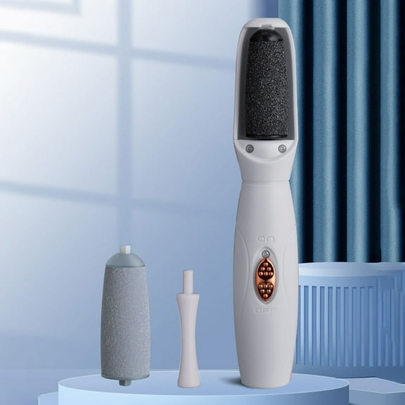 Xecvkr Electric Foot File Pedicure Callus Remover Multi-speed Dead Skin Exfoliator Efficient USB Rechargeable Smooth Buffer Digital Display Extra Grinding Head 7x1.3in 1 Set