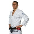 thumbnail image 5 of Fuji Suparaito Superlite Brazilian Jiu Jitsu BJJ Gi - White w Navy (A3H), 5 of 7