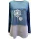 thumbnail image 1 of Suéter holgado de manga larga para mujer, cuello redondo, estampado informal, sudadera para niña, azul, 3XL Eigraketly AP003825-12, 1 of 5