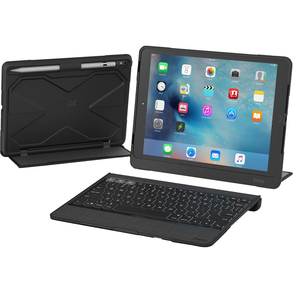 Hinged with Detachable Bluetooth Keyboard Made for 2019 Apple iPad Pro 11 Black Ultrathin Case ZAGG Slimbook Go 