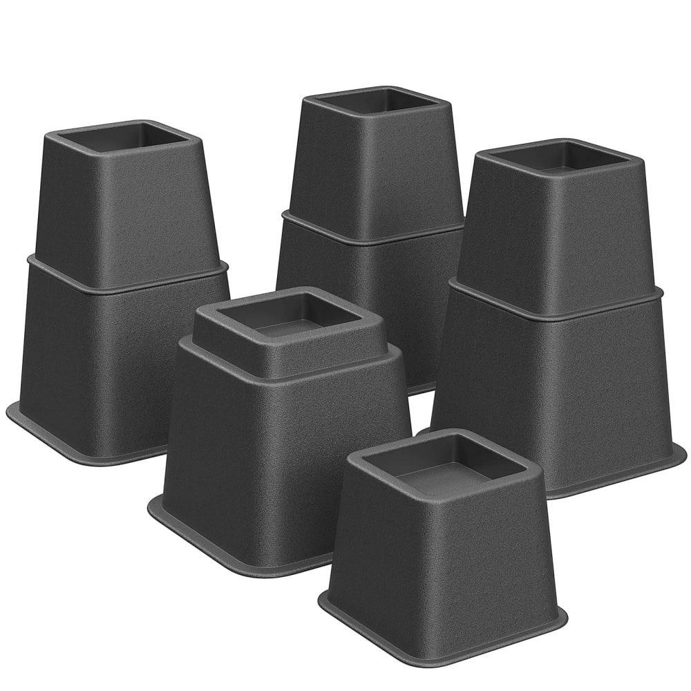8 Pcs Heavy Duty Bed Lifts Risers Bedding Adjustable Bed Furniture Risers Lifts in Heights 3, 5