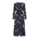 thumbnail image 4 of Vestido hasta el tobillo de manga larga con estampado floral y cuello redondo a la moda para mujer Pompotops  hdfakjf2235, 4 of 7
