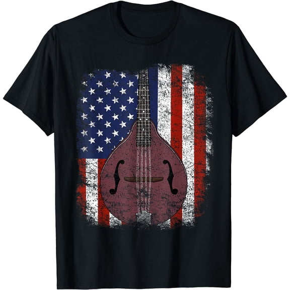 Retro Mandolin Tshirt Vintage Country Music Shirt Bluegrass T-Shirt