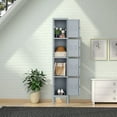 thumbnail image 3 of STANI 4-Tier Metal Locker Steel Employees Lockers for Office, Metal Storage Locker Cabinet with Louvers, 4 Door Locker for Employee Gym, Home, School, 3 of 6