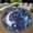 Black Cat Moon, variant on Circle Area Rug, Waterfall Thermos 3 Washable Non-Slip Floor Carpet, Soft Rug for Living Room Bedroom Decor 24 Inch