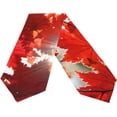 thumbnail image 2 of Rectangle Autumnal Red Leaves of Maple Printed Table Runner 13x90in for Wedding Birthday Holiday, 2 of 5