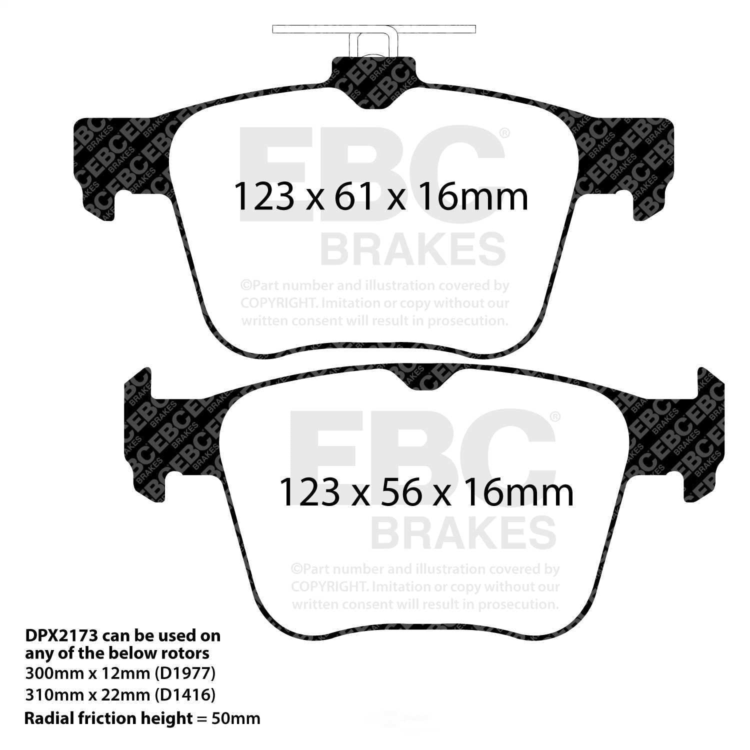 EBC Brakes Bluestuff NDX Trackday Brake Pad Set Fits select: 2015-2020 AUDI S3