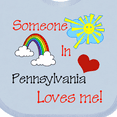 thumbnail image 4 of Inktastic Someone in Pennsylvania Loves Me Boys or Girls Baby Bib, 4 of 4