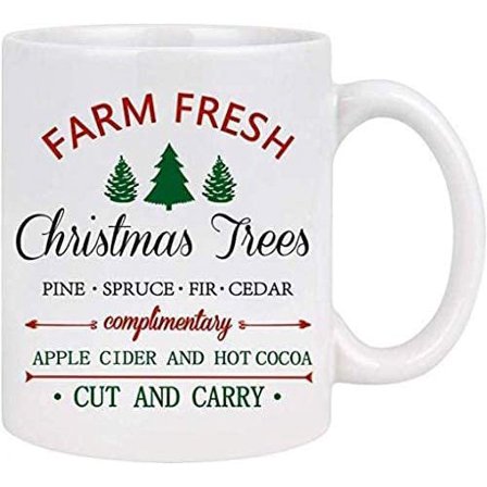 Farm Fresh And Christmas Tree Pine Spruce Fir Cedar Coffee Mug 11OZ Coffee Mug