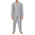 thumbnail image 3 of Fotbe Cute Sloth Pijama de Hombre con Estampado de Manga Larga, Conjunto de 2 Piezas, Ropa de Dormir Suave y Cómoda con Bolsillos-X-Large, 3 of 7