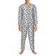 thumbnail image 3 of Balery Cute Sloth Pijama para Hombre de Dos Piezas con Manga Larga, Conjunto de Dormir y Descanso Suave con Bolsillos-Small, 3 of 7