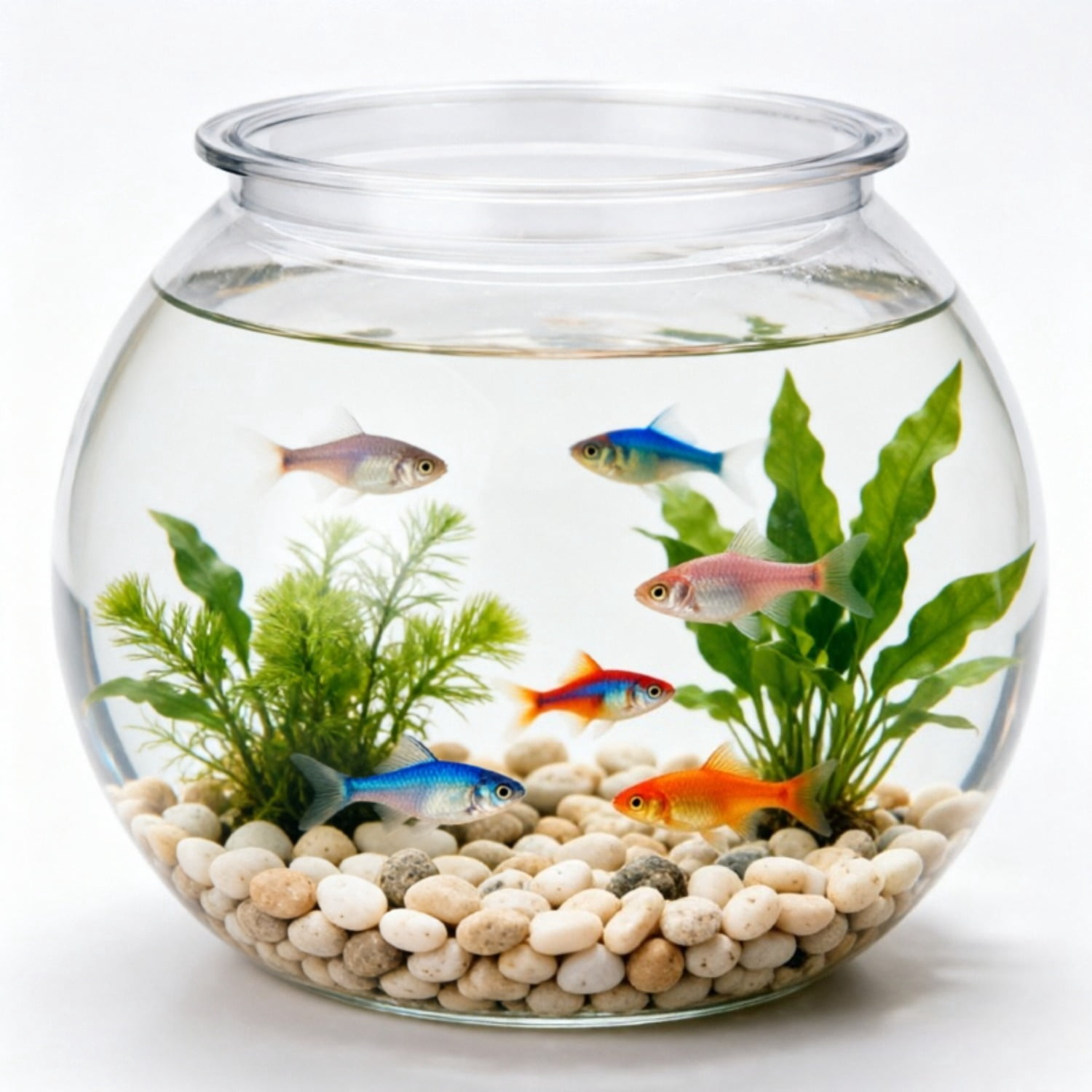 AUHomi Plastic Aquarium Fish Tank, Clear Fishbowl Goldfish Bowl