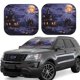 thumbnail image 1 of Balery Mystery House Halloween Night Parasol para parabrisas de coche de 2 piezas | Parasol plegable para parabrisas delantero de coche para la mayoría de sedanes-Medium, 1 of 6