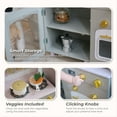 thumbnail image 5 of Teamson Kids Little Chef Normandy Wooden Play Kitchen with Modular Fridge, Sink, Oven & Pretend Play Accessories, Green, 5 of 14