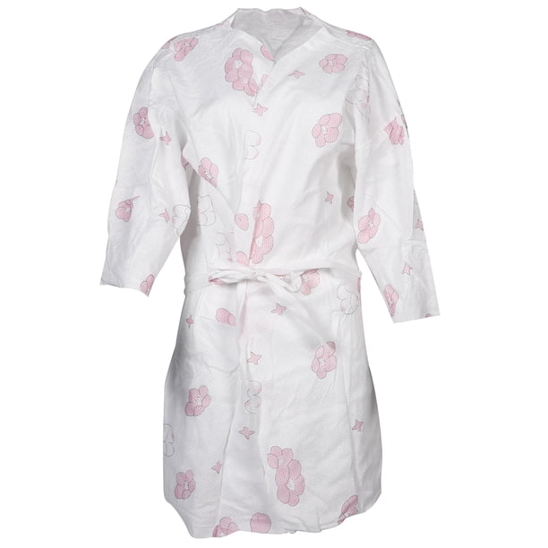 GOOHOCHY Bata de baño desechable, kimono japonés para mujer, pijama largo, bata de baño para spa, ropa de dormir, envoltura corporal para salón de belleza