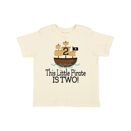 

Inktastic Pirate Ship 2nd Birthday Party Gift Toddler Boy Girl T-Shirt