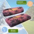 thumbnail image 6 of Pzuqiu Universal Sunset Palm Tree Golf Cart Seat Covers Easy to Clean Portable Club Car Seat Cover Golf Cart Accessories Protective Cushion for All Club Cars More 2 Passenger Cart, 6 of 7