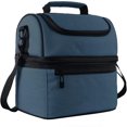 thumbnail image 1 of Lonchera Portátil para Adulto, Dos Pisos Aislamiento Térmico, Bolsa Hielera de Almuerzo para Hombre y Mujer con Asas, Correa Ajustable Para Hombro, Impermeable y Térmica (Azul Rey), 1 of 4