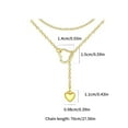 thumbnail image 3 of Long Necklace for Women with Heart Drops Versatile Necklace with Heart Accent Unique Clavicle Chain Adornment, 3 of 9