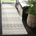 thumbnail image 3 of SAFAVIEH Natura York Geometric Striped Braided Jute Runner Rug, Grey/Ivory, 2' x 6', 3 of 9