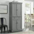 thumbnail image 4 of Crosley Furniture Seaside Coastal Wood/Metal Pantry in Distressed Gray and Gold, 4 of 18