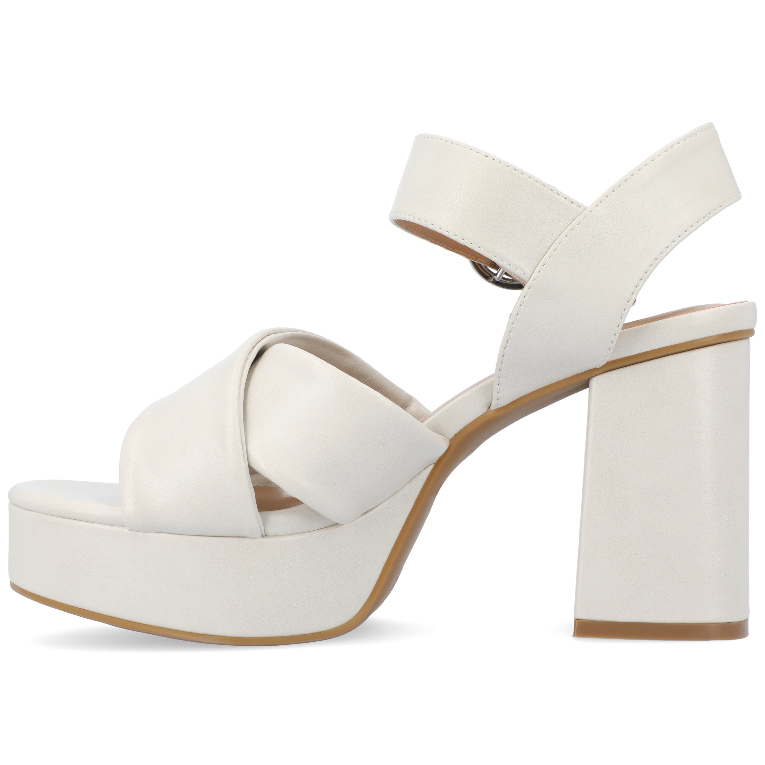 Journee Womens Akeely Mid Heel Platform Dress Sandals