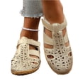 thumbnail image 3 of Women's Summer Closed Toe Casual Leather Sandals,Comfort Cutout Adjustable Ankle Strap Orthopedic Beach Fisherman Shoes, 43, 3 of 5