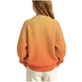 thumbnail image 5 of Gradient Knit Sweater for Girls Boys Crew Neck Long Sleeve Fall Winter Casual Pullover,5-16Years, 5 of 7