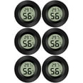thumbnail image 1 of Mini Termómetro Digital LCD Higrómetro Temperatura Humedad -50~70 ℃ 10%~99% RH Termómetro Termohigrómetro Portátil Indicador para Humidores de Cocina de Oficina Incubadoras de Reptiles 6 PCS - B, 1 of 5