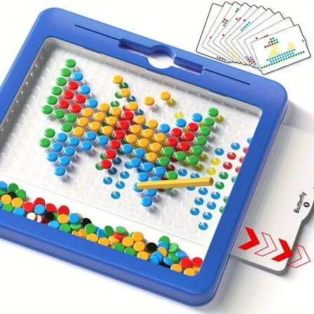 Large Dots Board, Drawing Board for Kids, Dot Art with Pen Travel Toys for Kids Boys Girls Age 3 4 5 6 7 8 Years Old