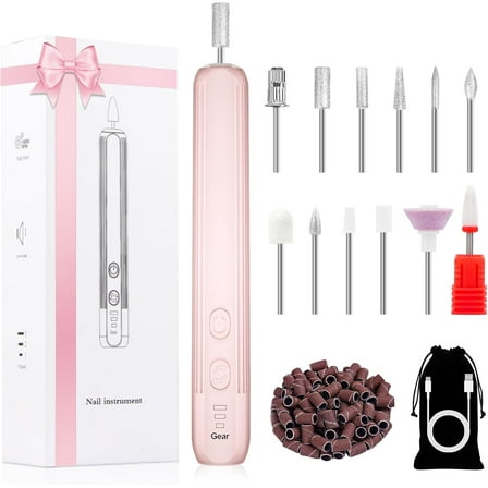 Electric Nail Drill Kit, Professional Cordless Nail Drill Nail File Manicure,Low Noise for Nails Polishing