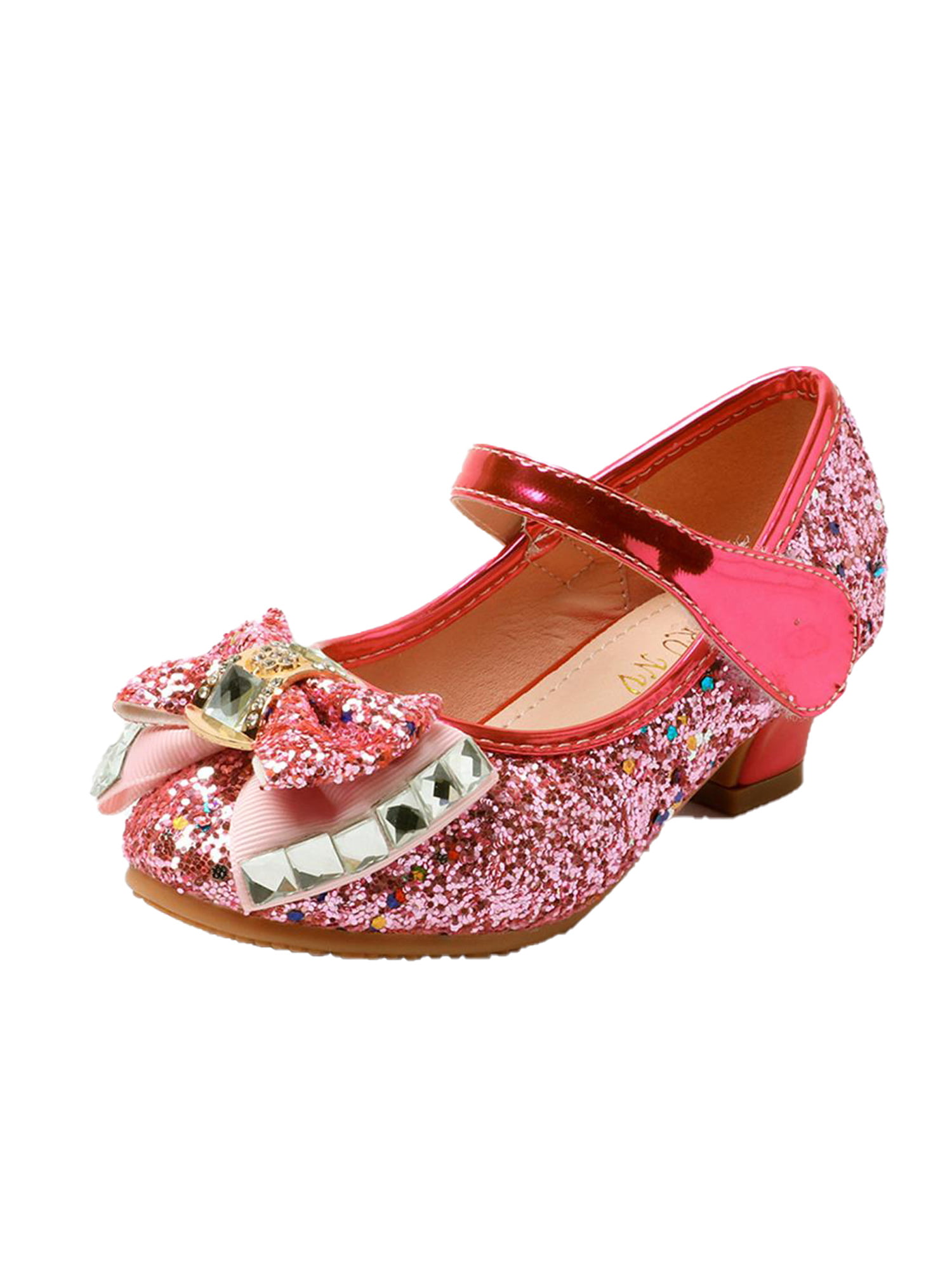Toddler Girls Kids Glitter Sequins Party Wedding Sandals Princess Shoes Size 