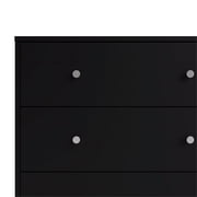 Tvilum Studio 6 Drawer Double Dresser for Adults, Black